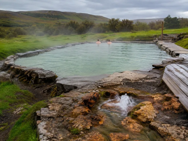 Die Secret Lagoon in Flúðir, seit 1891 geöffnet